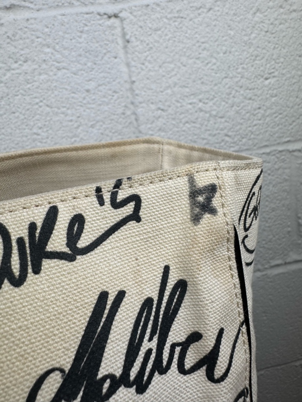 Golden Goose Natural Kuroki Graffiti Canvas Tote Bag Made in Italy - Picture 6 of 16